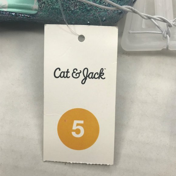 Cat And Jack Girl's Size 5 Hydee Mermaid Slip On Shoe Teal New With Tags - Picture 13 of 13